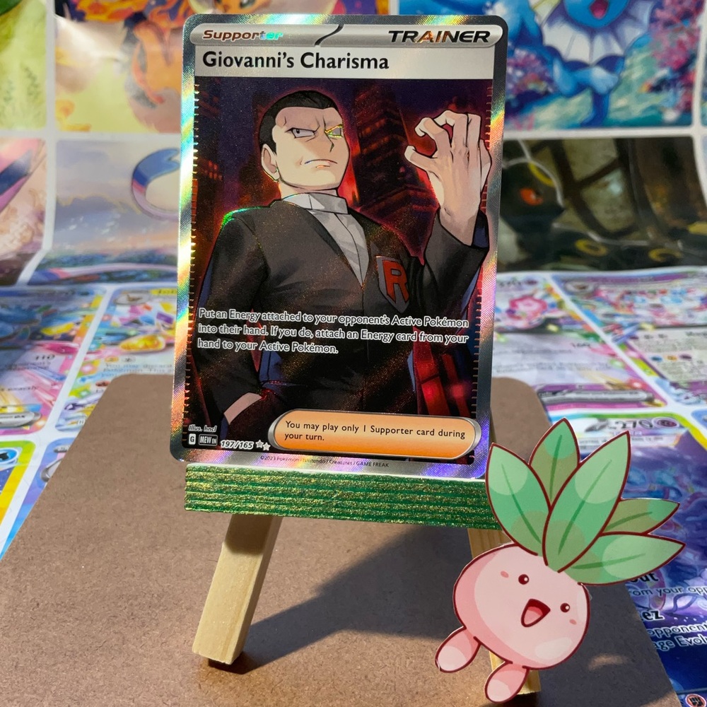 Pokémon 151 Trainer Giovanni's Charisma Full Art Secret Rare S&V 151 197/165